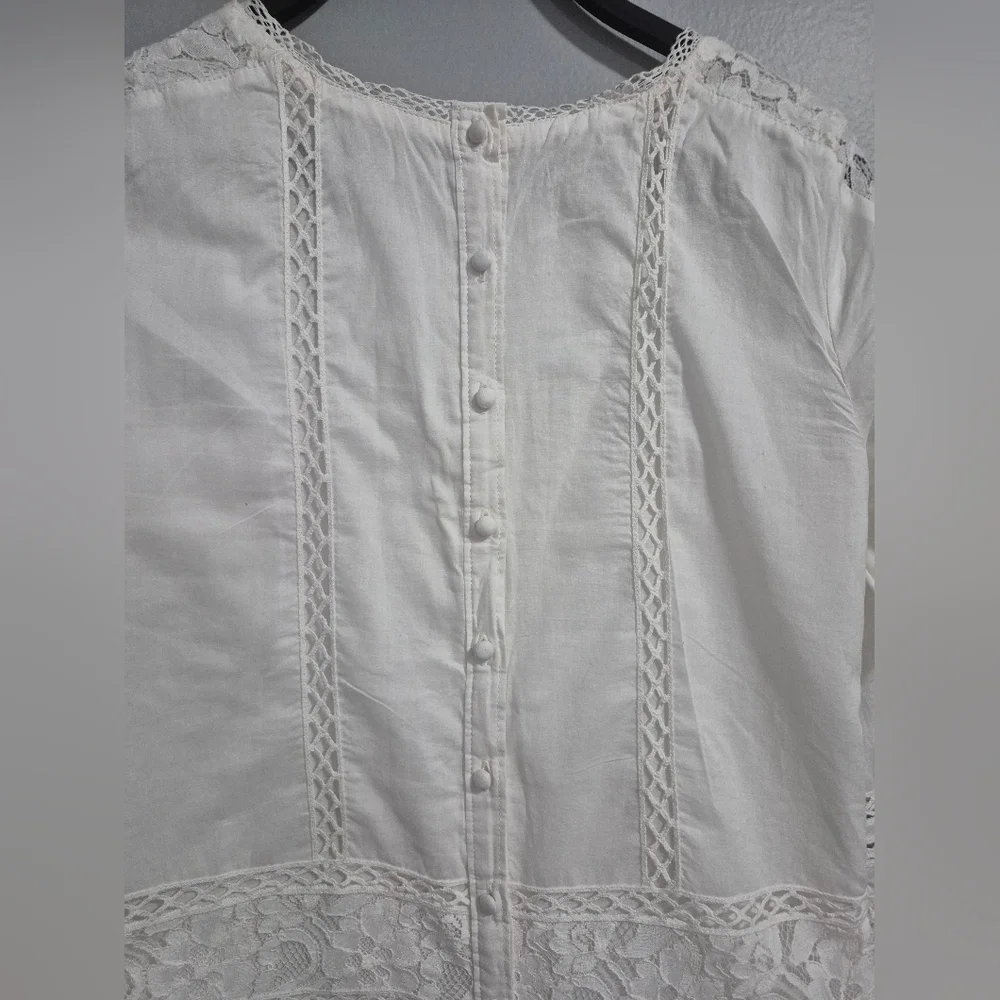 Abercrombie & Fitch White Lace Y2K girly fairy core eyelet lace Dress XS NWT - Picture 3 of 11